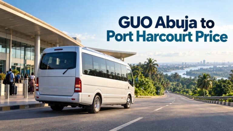 Minibus leaving Abuja with the text GUO Abuja to Port Harcourt Price