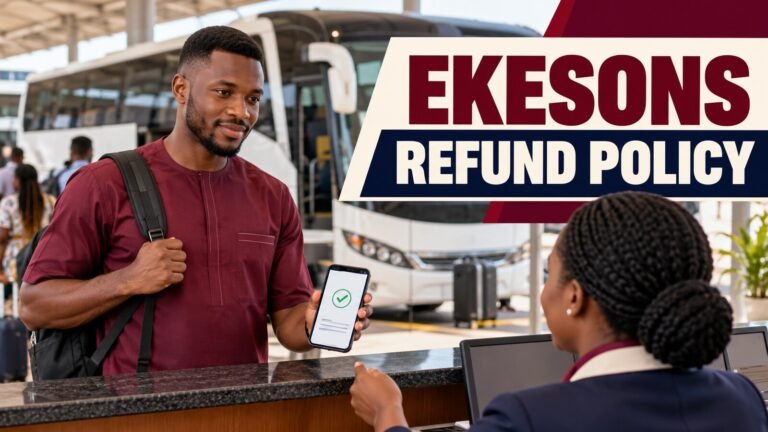 Nigerian coach passenger reviewing Ekesons refund terms and payment evidence