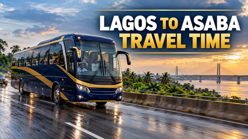 Bus travelling from Lagos toward Asaba on the Benin corridor